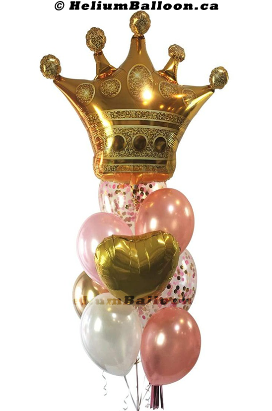 Crown-confetti-helium-balloon-Montreal-delivery-Livraison-bouquets-de-ballons-Helium-Montreal