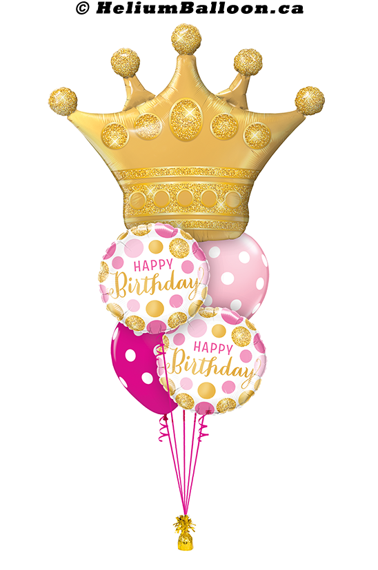     Crown-happy-birthday-helium-balloon-Montreal-delivery-Livraison-bouquets-de-ballons-Helium-Montreal