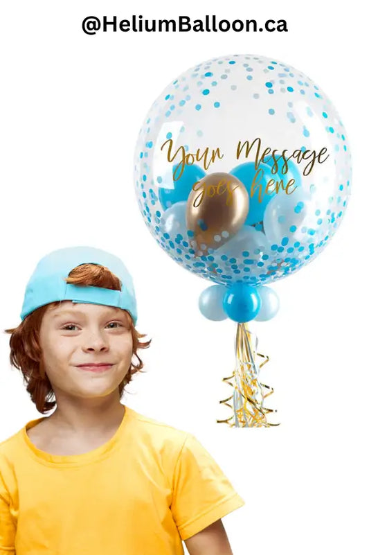 Custom-Text-Mini-Balloons-blue-Gold-Balloon-Gift