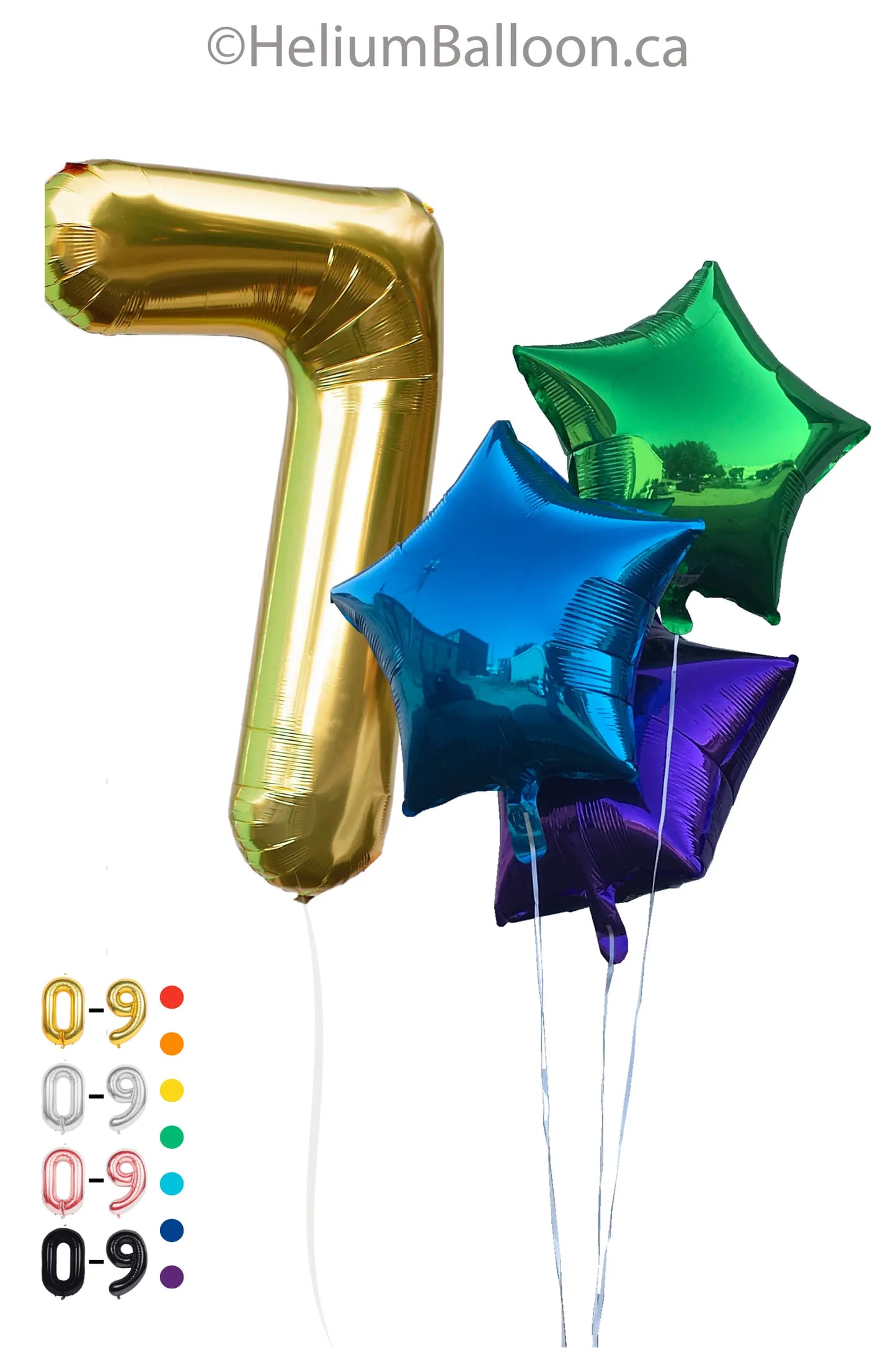 DUO-bouquet-Gold-Number-balloon-with-Stars-chiffre-helium-et-ballon-etoiles-montreal
