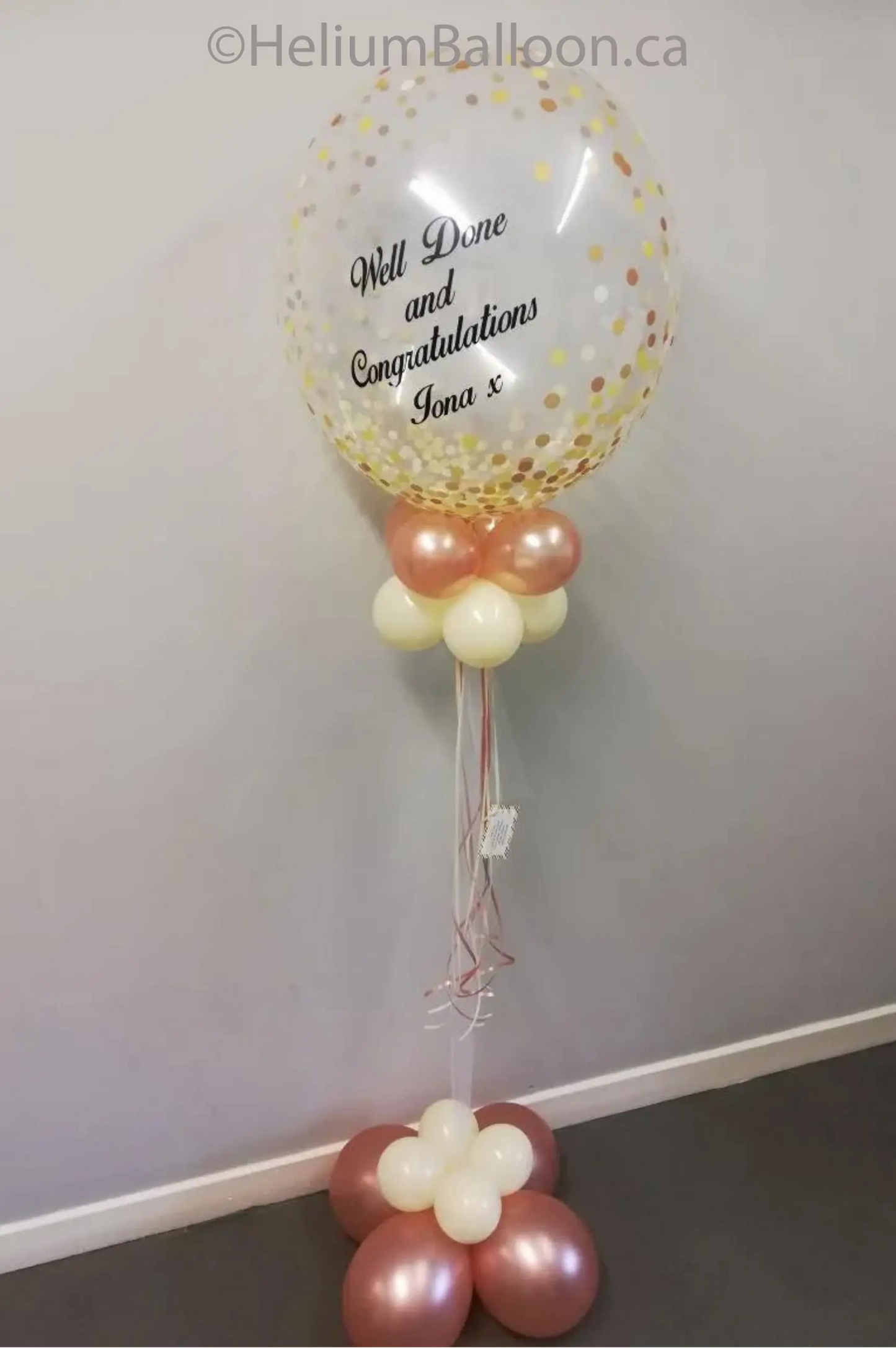 Personalized Gold Bubble Balloon - Add Your Text