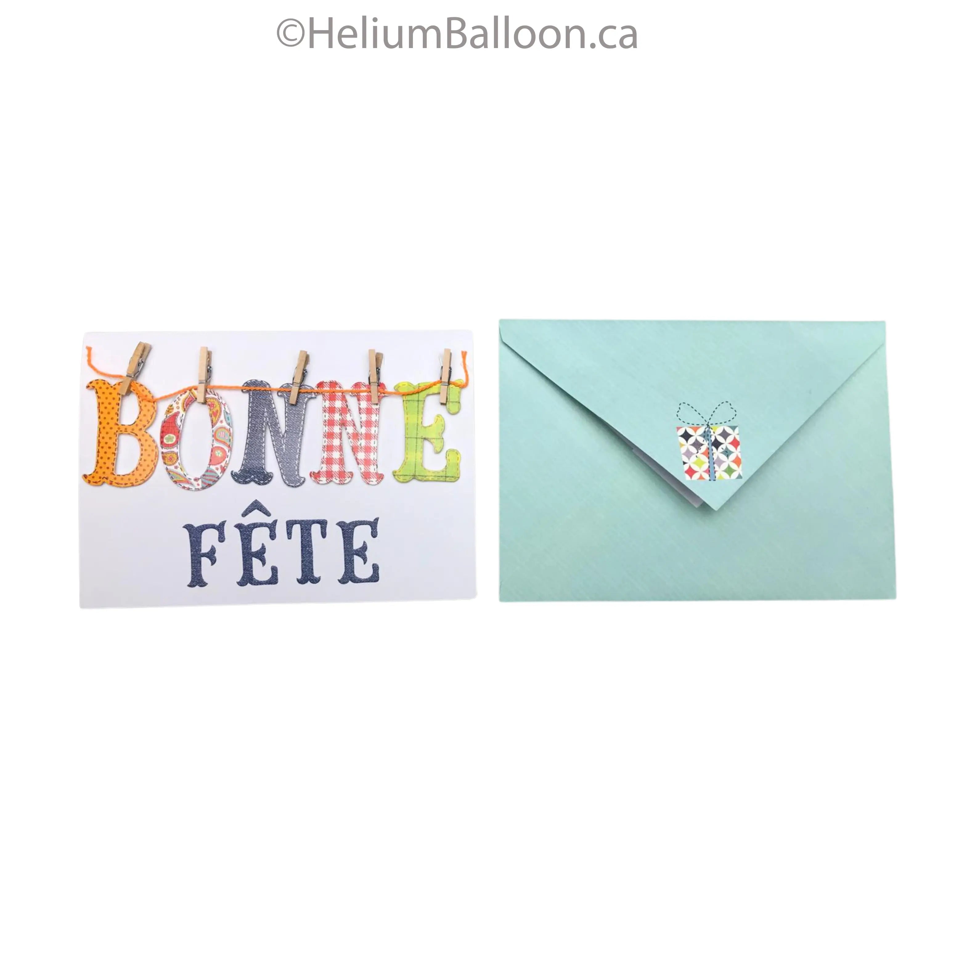 Greeting card - Bonne Fête (Style A) – Helium Balloon Inc.
