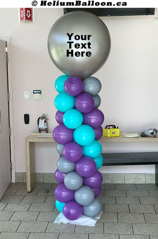 Créez votre propre colonne de ballons avec texte personnalisé Ballon en latex 24 pouces - Livraison, installation et ramassage de la structure inclus