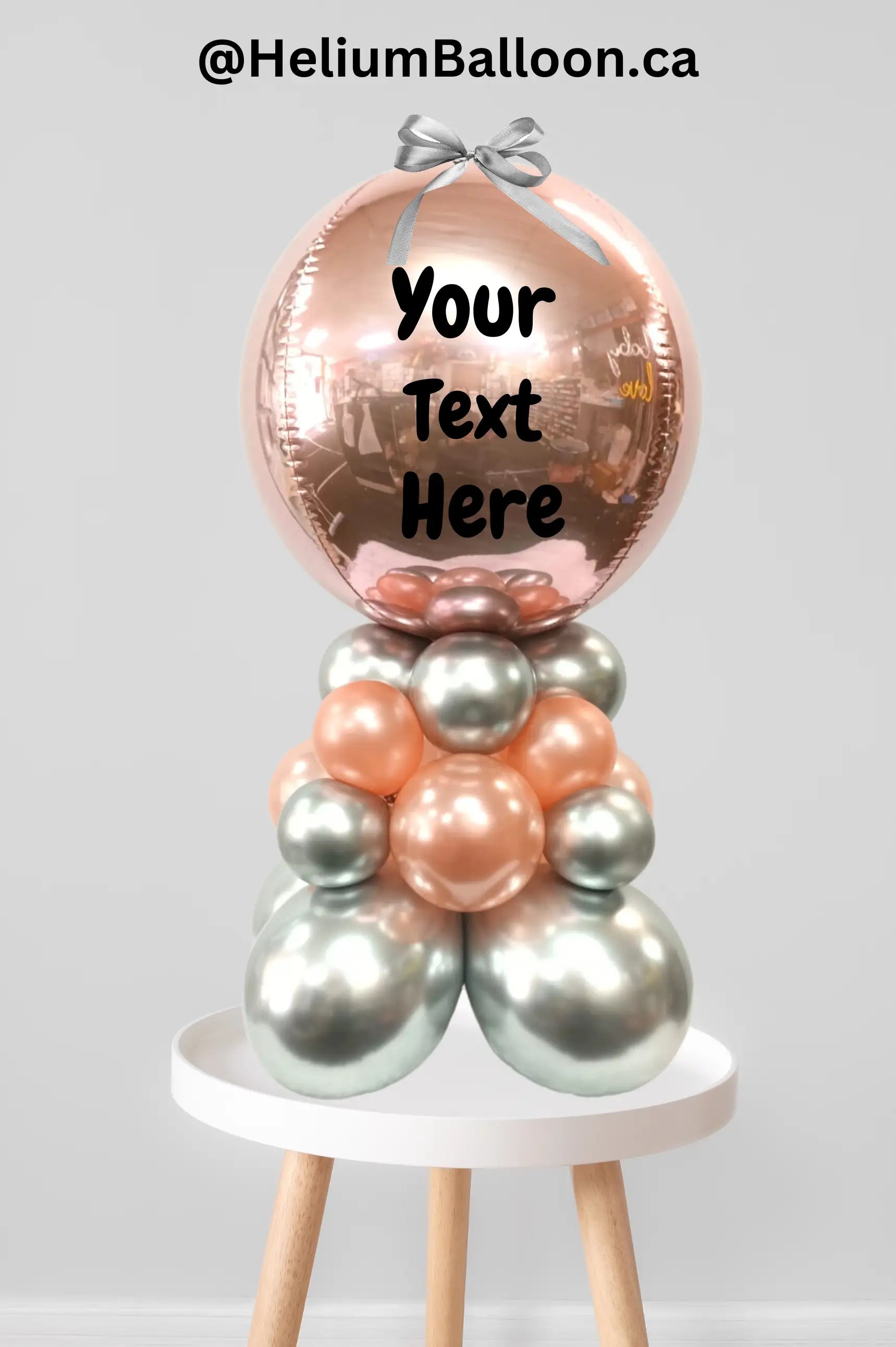 Personalized-balloon-center-piece-rose-gold