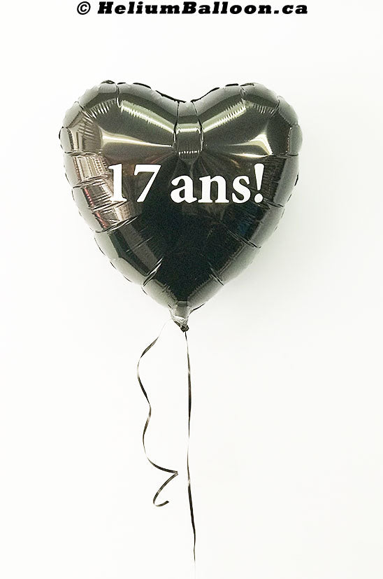 Ballon métallique coeur personnalisé 17'' (couleurs disponibles).