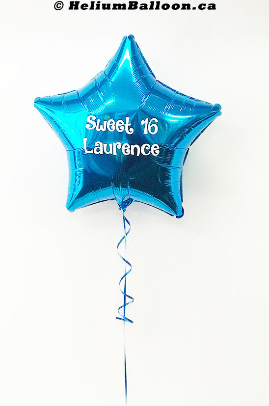 Personalized Star Metallic Balloon 17'' ( Colors Available ).