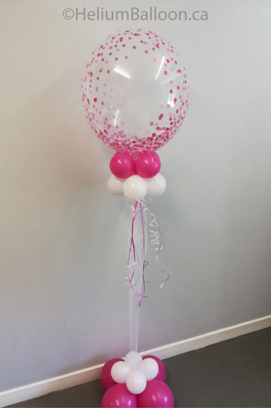 Baby Girl Pink and White Bubble Balloon