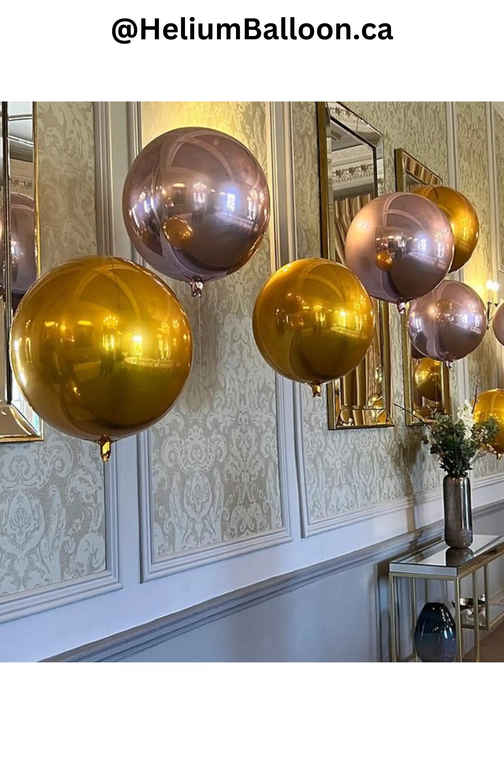 Shiny-Rose-Gold-Round-Foil-Balloon-Floor-Decor