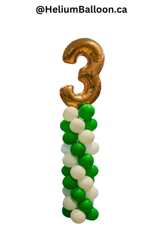 Make Your Own Balloon Column With Large 34 inches Number - Delivery, Setup and Structure Pickup Included