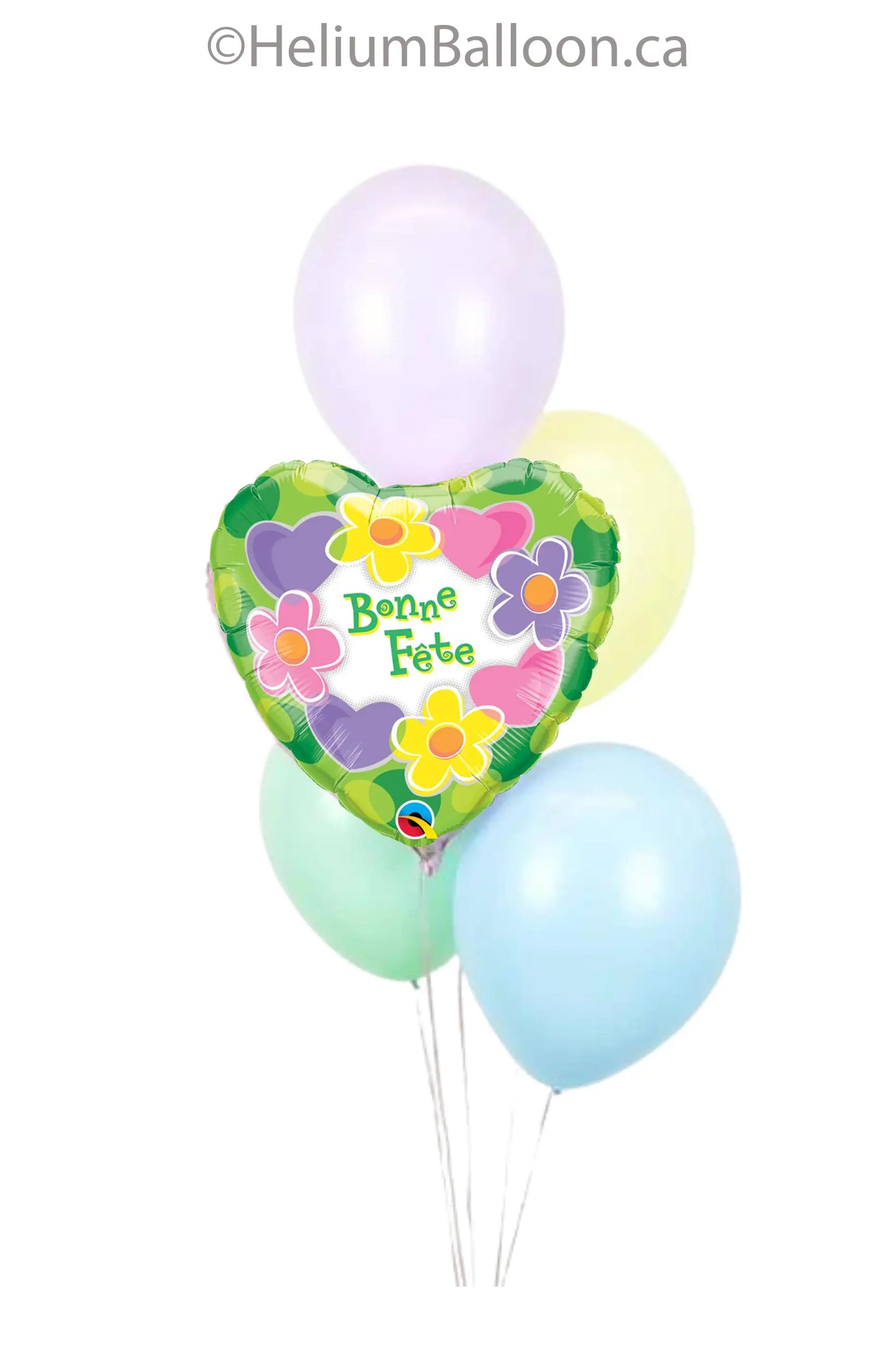 Bouquet 5 Ballons - Bonne Fête (Sélectionnez votre style)