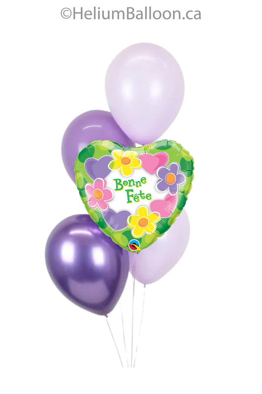 Bouquet 5 Ballons - Bonne Fête (Sélectionnez votre style)