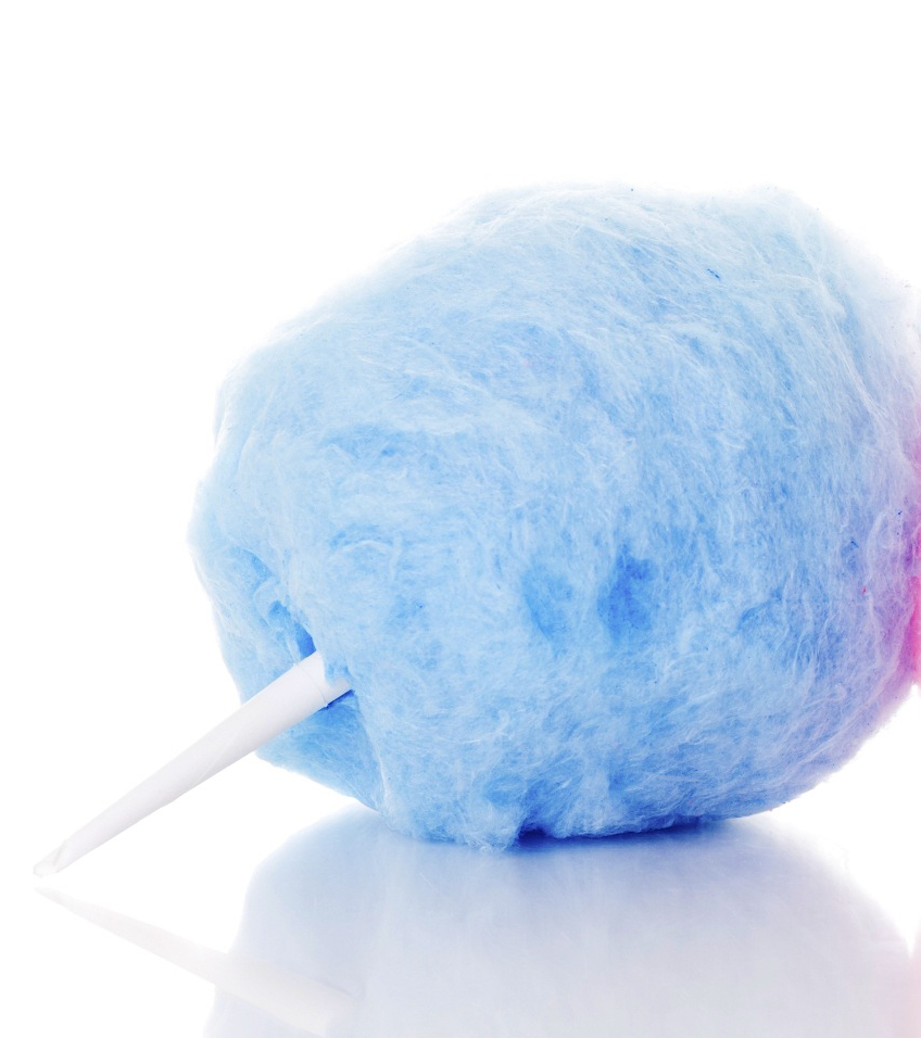 Cotton Candy portions (Sugar and paper stick)