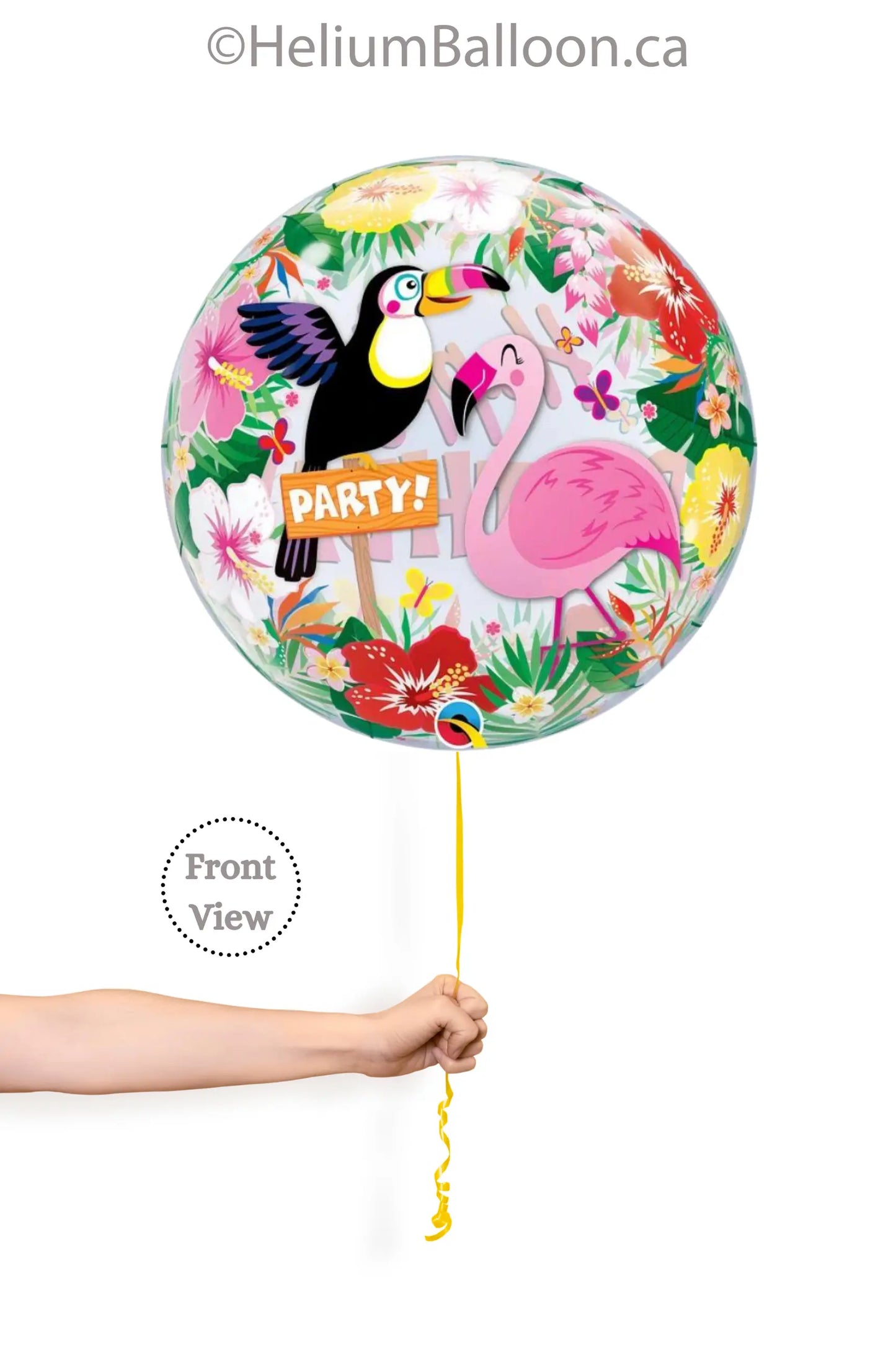 Ballon Happy Birthday - Flamingo