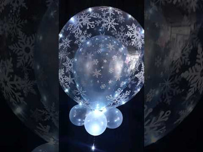 Snow Flakes Balloon LED - White Light Balloon Centrepiece