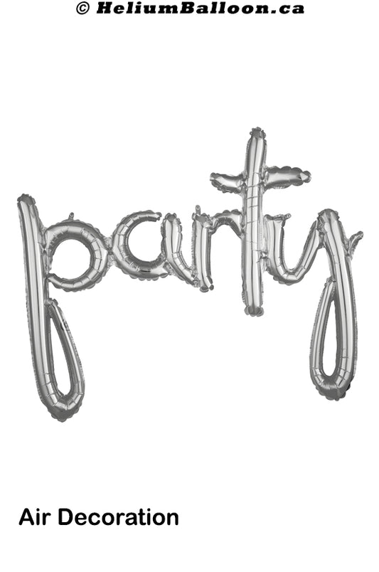 Party Script - Silver - Air Filled only