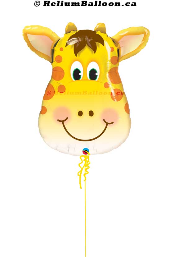 Super-Giraffe-head-Animal-helium-balloon-Montreal-delivery-Livraison-bouquets-de-ballons-Helium-Montreal-Ballon-tete-Giraffe-Animal