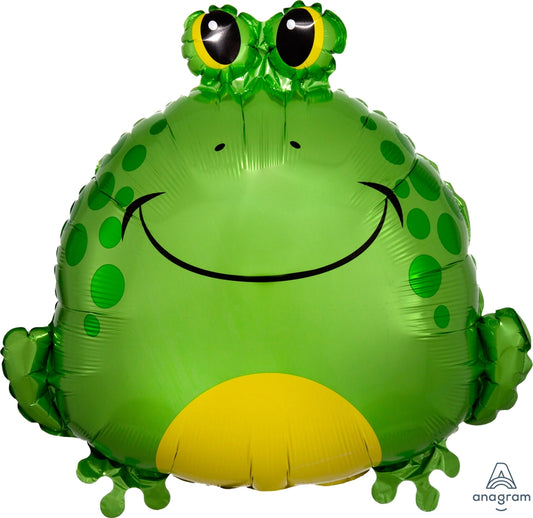 Junior Shape Happy Frog Metallic Balloon