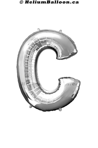 Créez votre propre phrase en ballon - Lettres argentées 34" - Rempli d'hélium