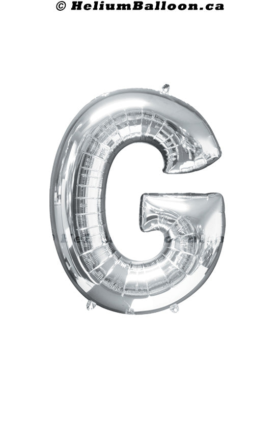 Créez votre propre phrase en ballon - Lettres argentées 34" - Rempli d'hélium