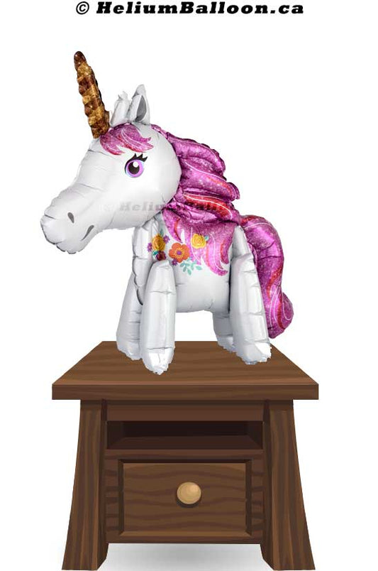 Magical Unicorn balloon 22  by 25 inches - Air Filled