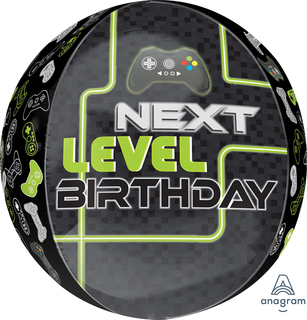 Level Up Game Bday Balloon for Gamer Birthday ( Age 1 to 9 Optional )