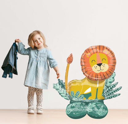 42940-get-wild-lion-balloon-stand-helium-balloon-Montreal-delivery-Livraison-bouquets-de-ballons-Helium-Montreal-lion-with-girl