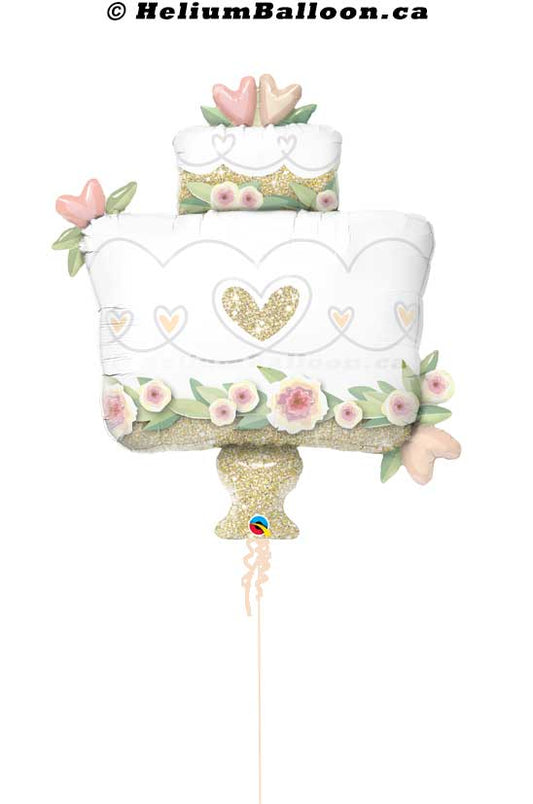 Wedding-Cake-helium-balloon-Montreal-delivery-Livraison-bouquets-de-ballons-Helium-Montreal-Gateau-Mariage