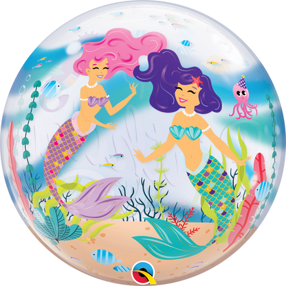 Bubble Happy Birthday Mermaid 22 pouces (1 à 9 ans en option)