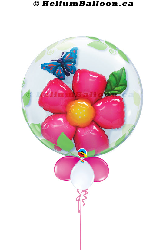 Bubble Inside 3D Rose & Butterfly