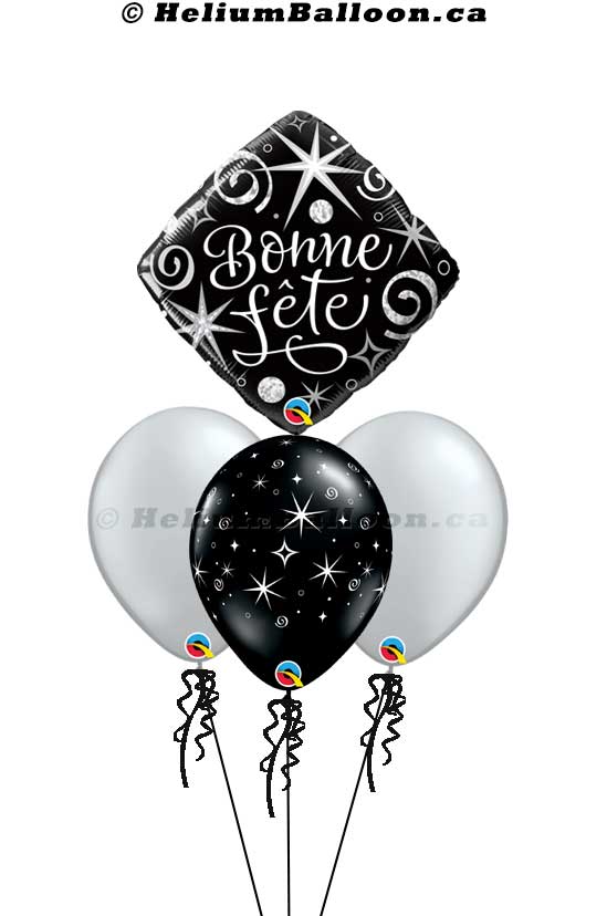 Bouquet_Bonne_fête_Noir_18_pouces_ballon_helium_livraison_montreal_Bouquet_Bonne_Fête_Helium_Balloon_delivery_Montrea