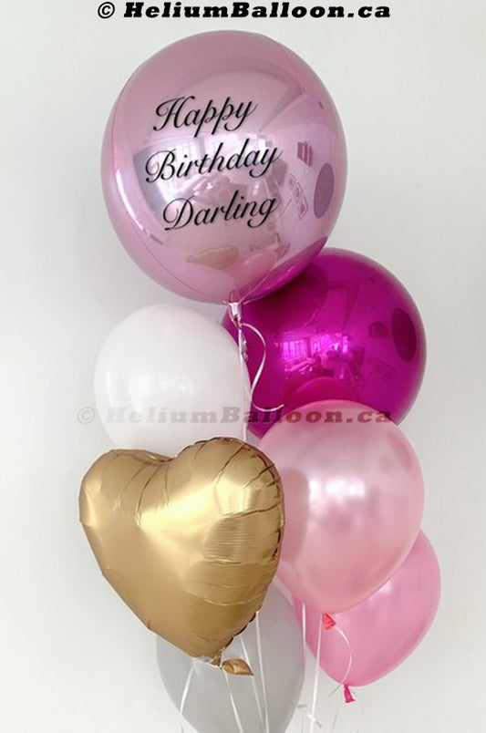Personalized Balloon Bouquet - Elegant Bouquet For Her
