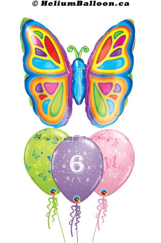 Bouquet Super Butterfly Birthday Age ( 1 to 90 ) or Happy Birthday or Bonne Fête