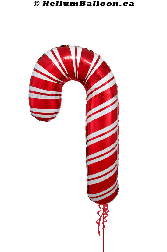 Candy-Cane-Christmas-helium-balloon-Montreal-delivery-Livraison-bouquets-de-ballons-Helium-Montreal-Canne-en-sucre-orge