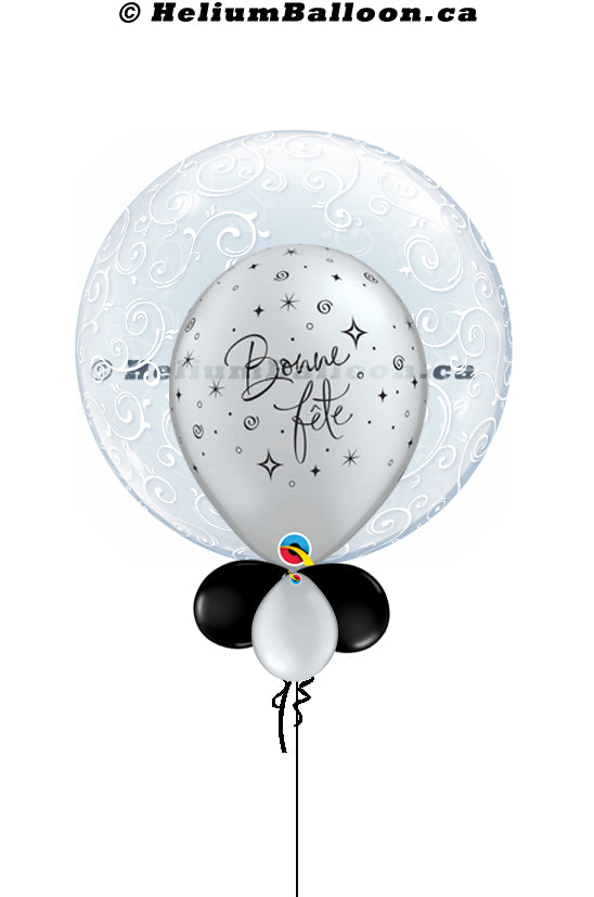 Double Balloon Bonne Fête / Happy Birthday