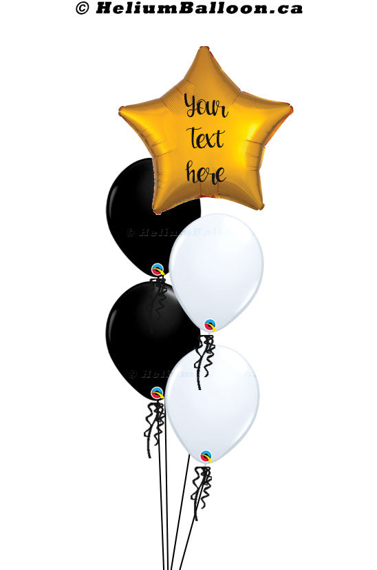 Bouquet de ballons personnalisé - Ballon métallique étoile 17'' ( Couleurs disponibles )