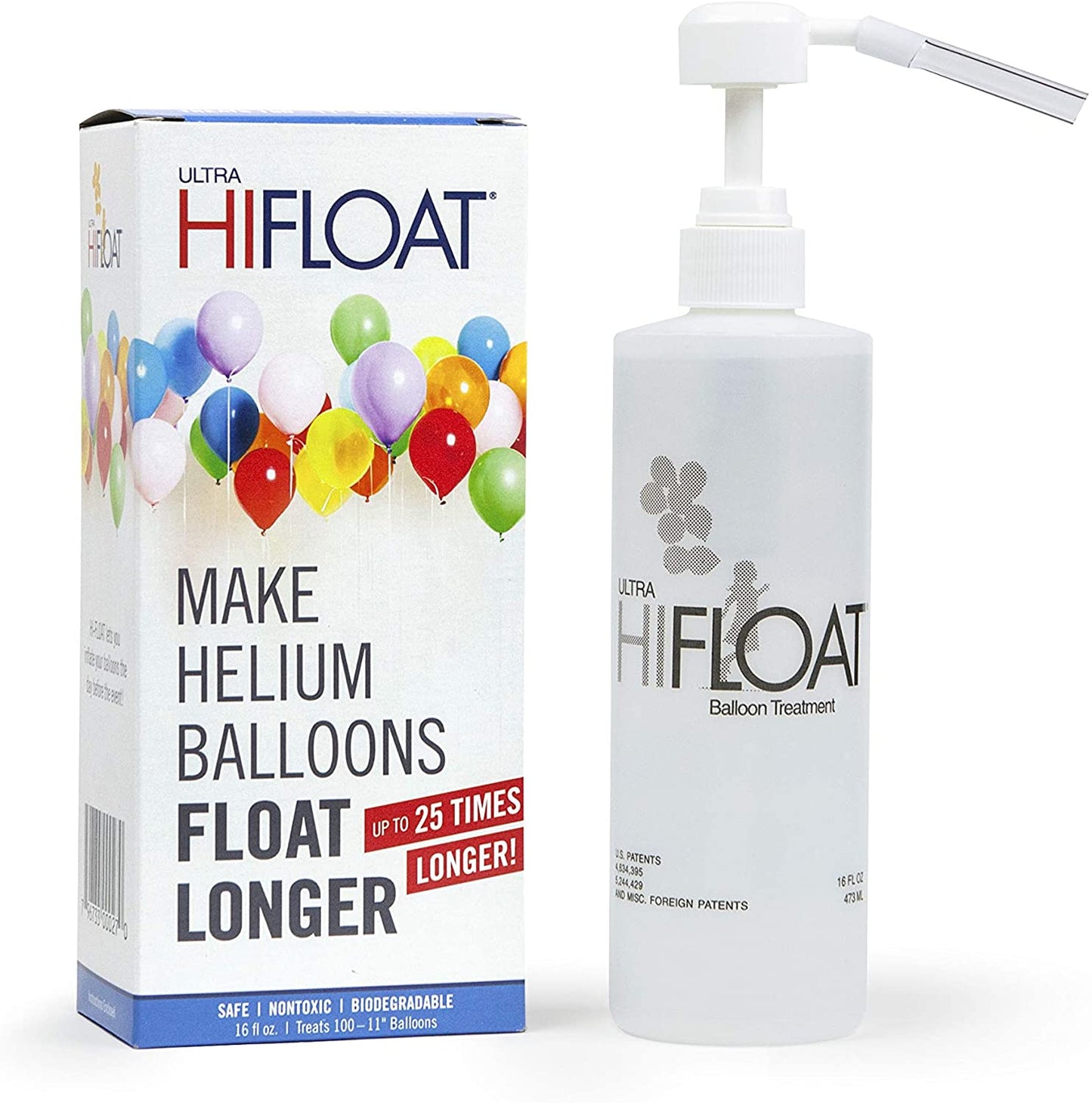 Hi Float 16 oz for 100 of 11 inch Latex Balloons (NOT A HELIUM TANK)