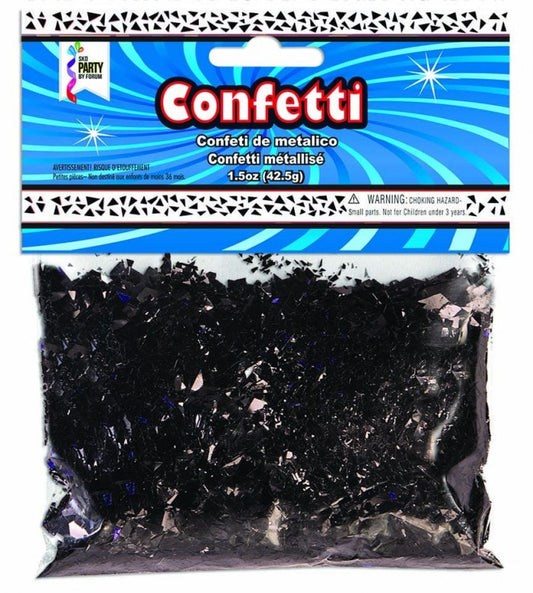 Metallic Confetti Shreds-Black 1.5oz.