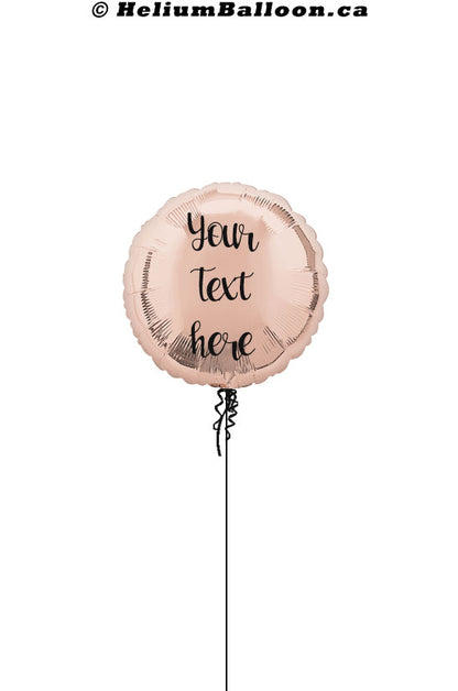 Personalized Round Metallic Balloon 17'' ( Colors Available )