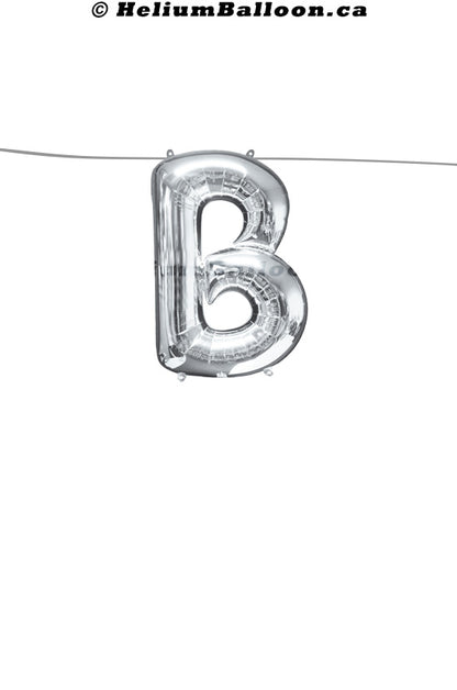 Créez votre propre bannière de ballon / nom / phrase... - Lettres argentées 16" - Rempli d'air uniquement